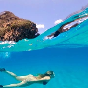 Mergulho livre com fotos subaquáticas